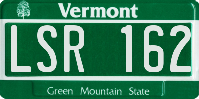 VT license plate LSR162