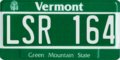VT license plate LSR164