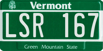 VT license plate LSR167