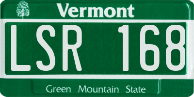 VT license plate LSR168