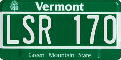 VT license plate LSR170