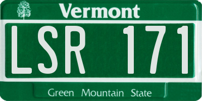 VT license plate LSR171