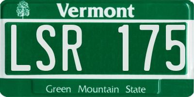 VT license plate LSR175