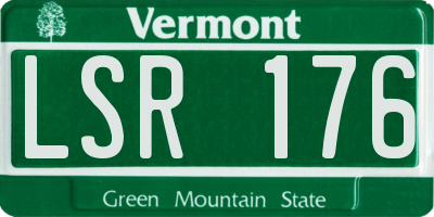 VT license plate LSR176