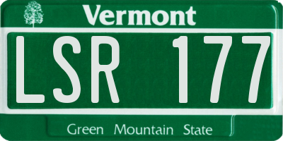 VT license plate LSR177