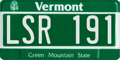 VT license plate LSR191