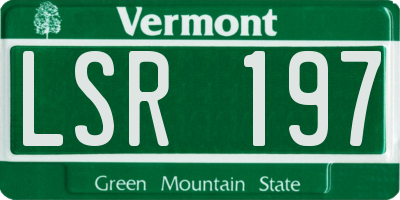 VT license plate LSR197