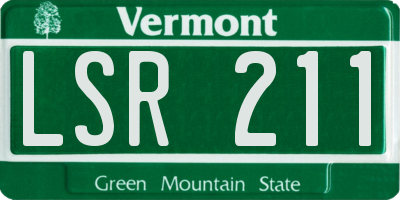 VT license plate LSR211
