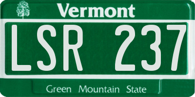 VT license plate LSR237