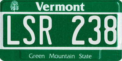 VT license plate LSR238