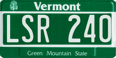 VT license plate LSR240