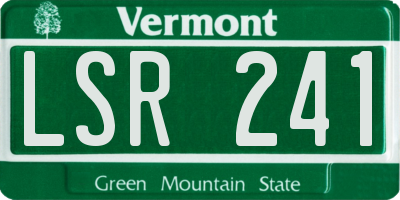 VT license plate LSR241