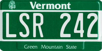 VT license plate LSR242