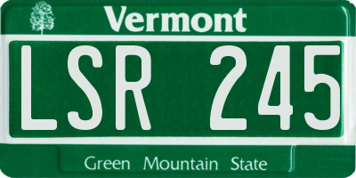 VT license plate LSR245