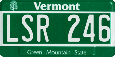 VT license plate LSR246