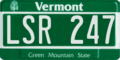 VT license plate LSR247