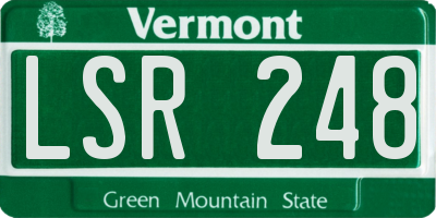 VT license plate LSR248
