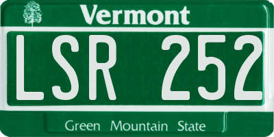 VT license plate LSR252