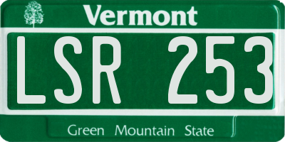 VT license plate LSR253