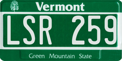 VT license plate LSR259
