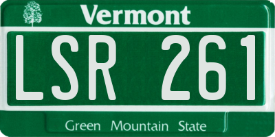 VT license plate LSR261