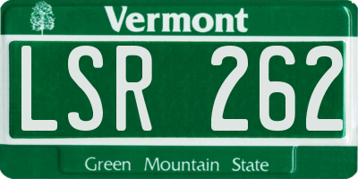 VT license plate LSR262