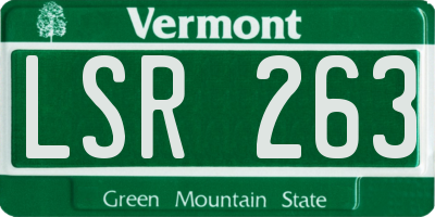 VT license plate LSR263