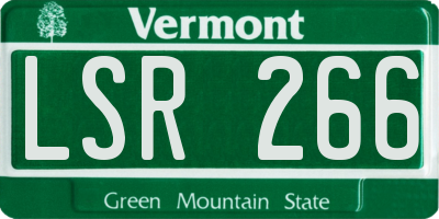 VT license plate LSR266