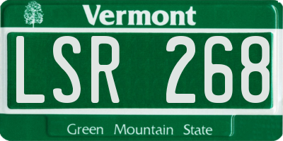 VT license plate LSR268