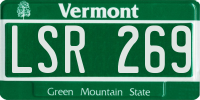VT license plate LSR269