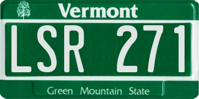 VT license plate LSR271