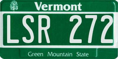 VT license plate LSR272