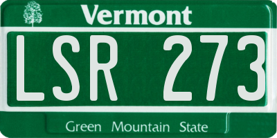 VT license plate LSR273