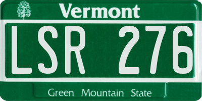 VT license plate LSR276