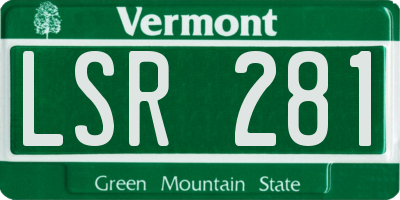VT license plate LSR281