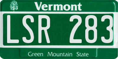 VT license plate LSR283