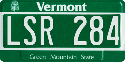VT license plate LSR284