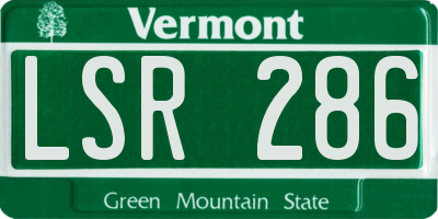 VT license plate LSR286
