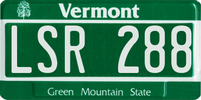 VT license plate LSR288