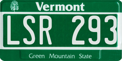 VT license plate LSR293