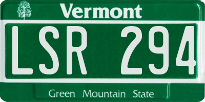 VT license plate LSR294
