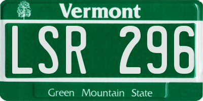 VT license plate LSR296