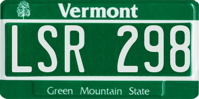 VT license plate LSR298