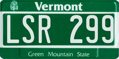 VT license plate LSR299