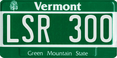 VT license plate LSR300