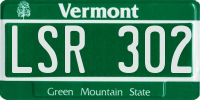 VT license plate LSR302