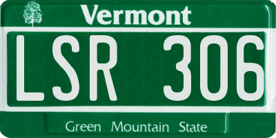 VT license plate LSR306