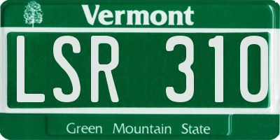 VT license plate LSR310