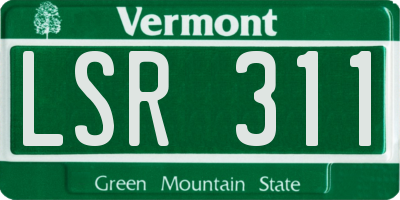 VT license plate LSR311