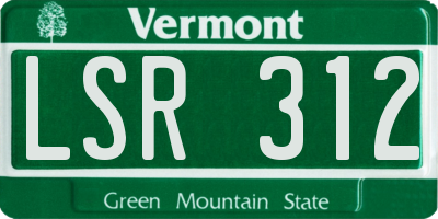 VT license plate LSR312